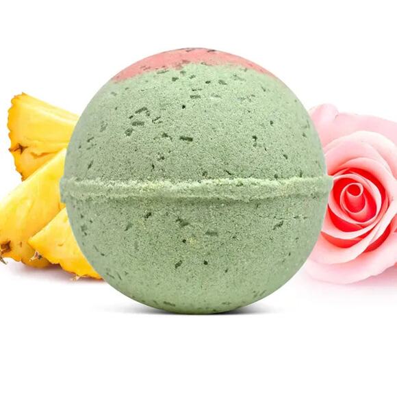 "Be Delicious Blossom" Organic Bath Bomb in kraft box - 5 oz - Picture 2 of 7